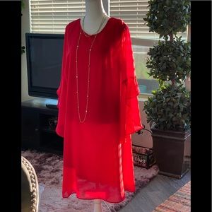 Ladies red cocktail dress